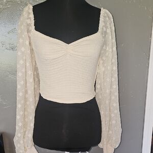 Flying Tomato Elegant Cream Women's Top